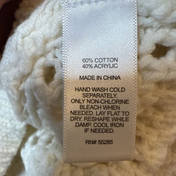 Express Womens Open Knit Sweater Sm Oversized Beach Coastal Chunky Y2K Preppy - Picture 5 of 7